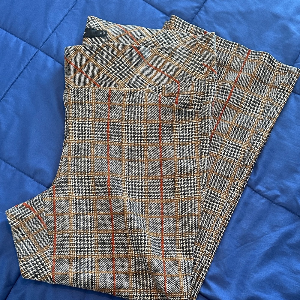 Torrid Plaid Trousers with Brown and Red Highlights
